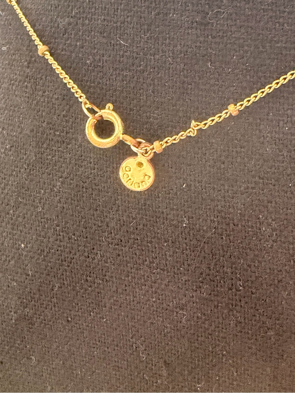 Gorjana Gold Textured Disc Necklace - Picture 4 of 7
